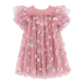ANGELS FACE MARLOWE PETAL AND RUFFLE DETAIL DRESS